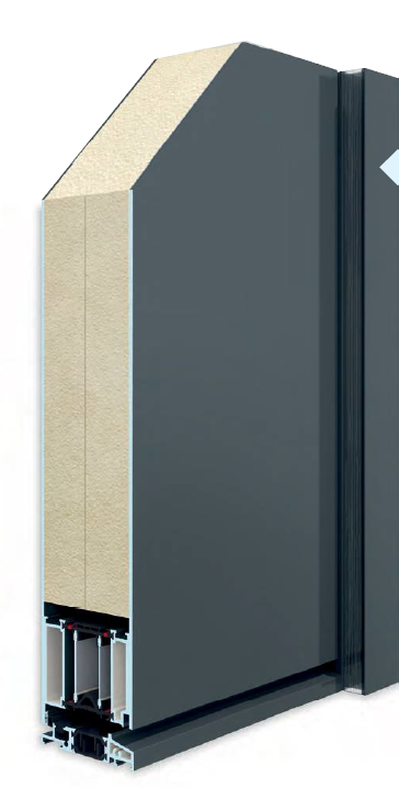 decalu-panel-doors-cross-section Aluminium windows and doors manufacturer UK - Profal Aluminium